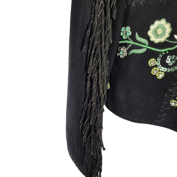 DOUBLE D RANCH SUEDE LEATHER EMBROIDERED FRINGED JACKET - Picture 6 of 11